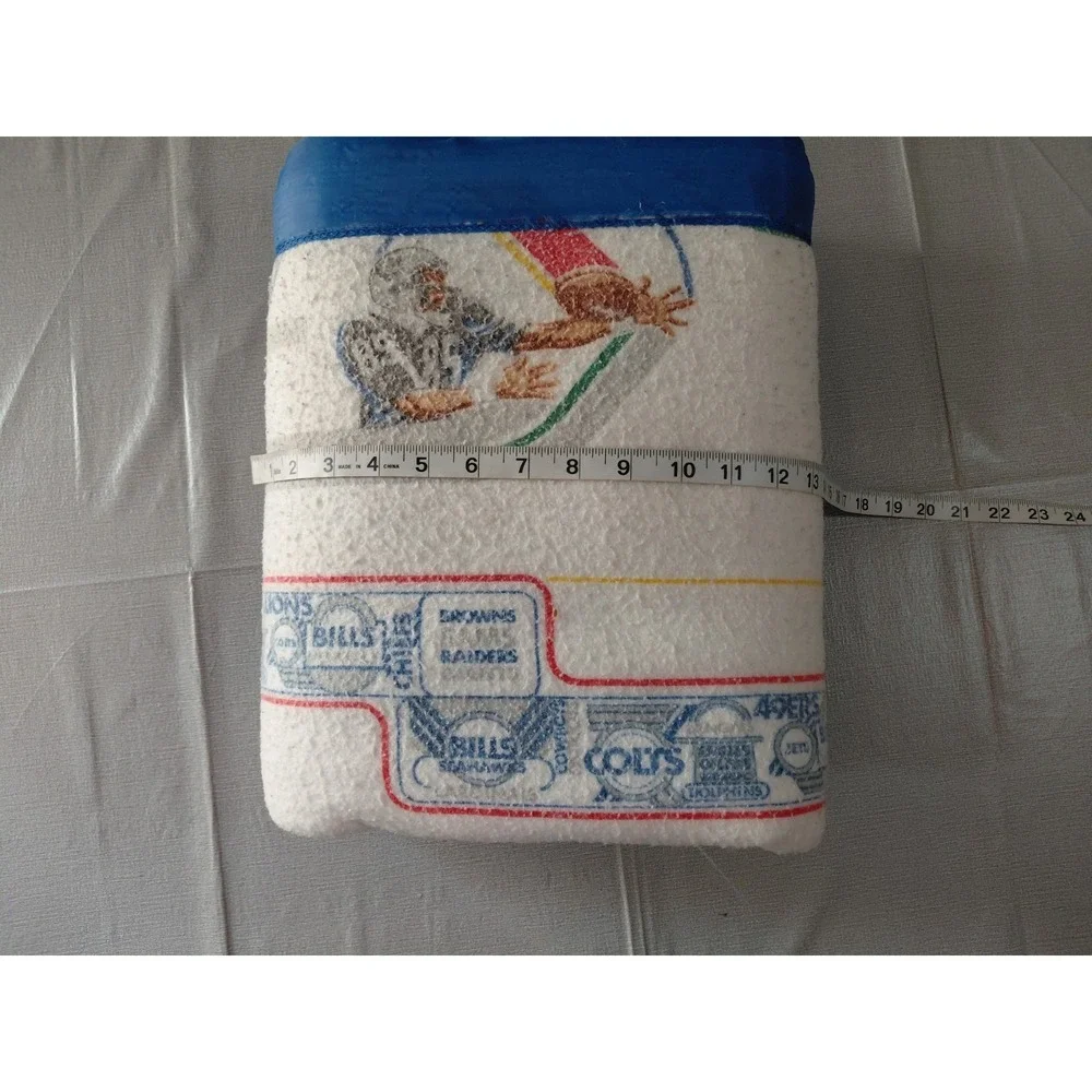 Vintage Fleece Blanket NFL Football Teams All Over Graphic Print Made in USA